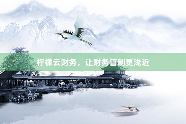 柠檬云财务，让财务管制更浅近